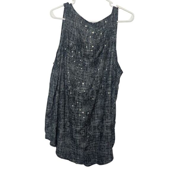 Torrid Women's 2X Gray Star Pattern Flowy Tank Top Celestial Stars - Picture 3 of 4